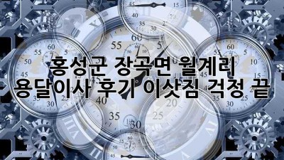홍성군 장곡면 월계리 용달이사 후기: 이삿짐 걱정 끝!